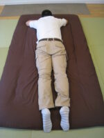 左お尻の凝りと足の張り