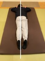 右腰と右背中の痛み　重く張る